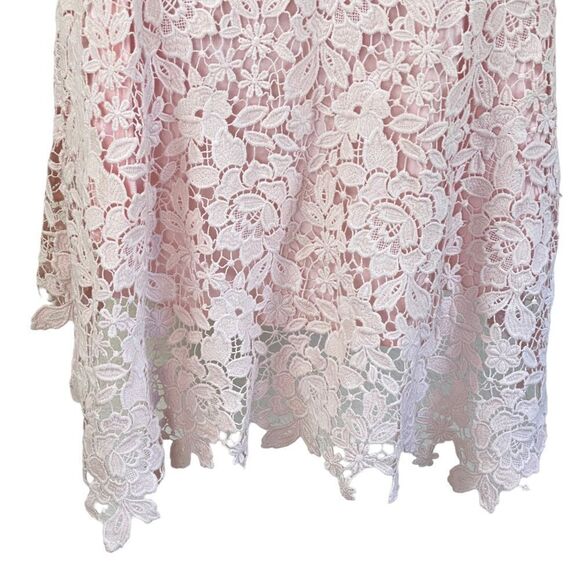 Joie Pale Pink Bridely Lace High Low Sleeveless Cut Out Dress Sz 8 - Picture 9 of 16